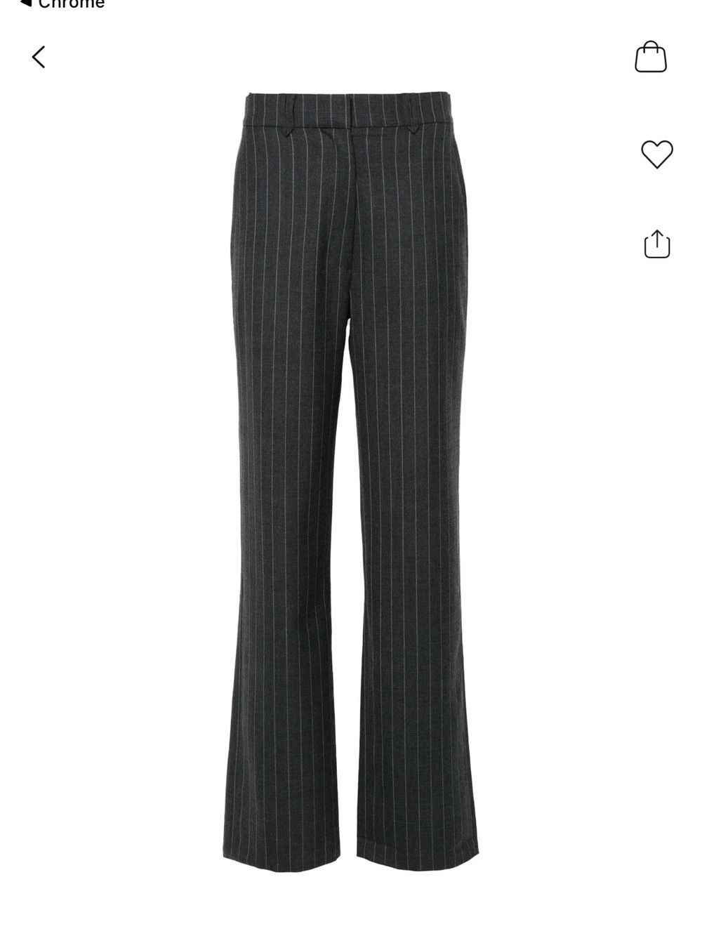 Anine Bing Drew Pant | Grey Pinstripe | Retail $350